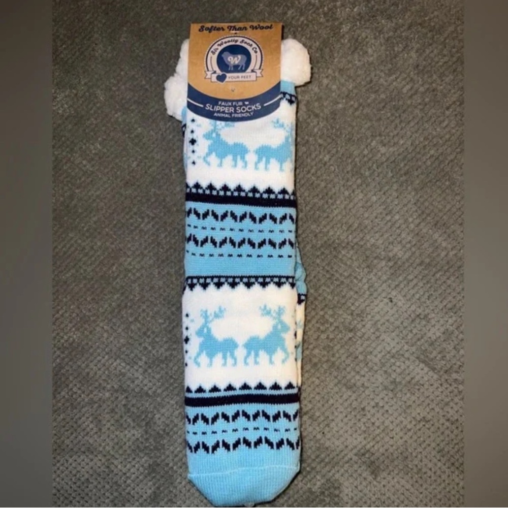 Sir Woolly Sock Co. NWT Faux Fur Super Soft Slipper Socks